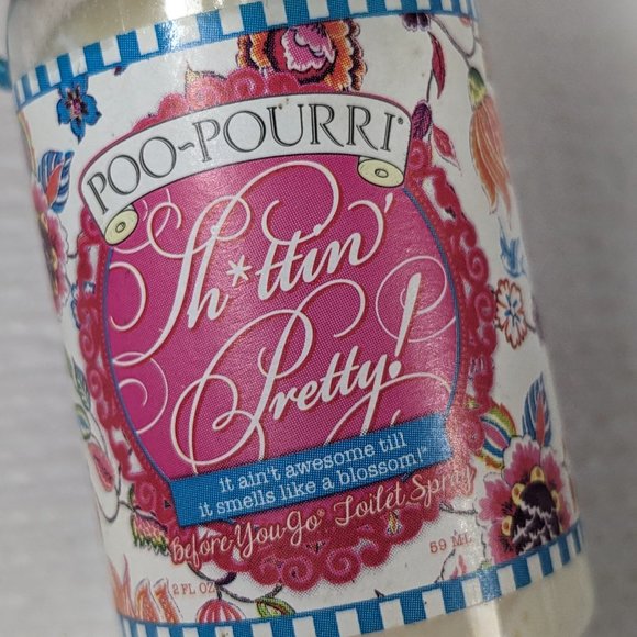 Poo Pourri Shittin' Pretty! Blossom Before You Go Toilet Spray 2 oz 50% full - Picture 5 of 7
